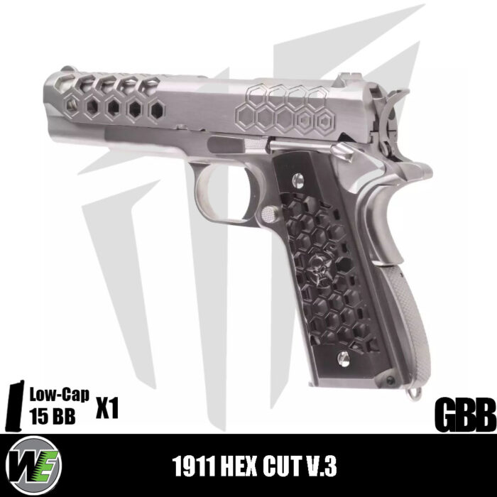 WE 1911 Hex Cut V.3 Airsoft Tabanca – Gümüş