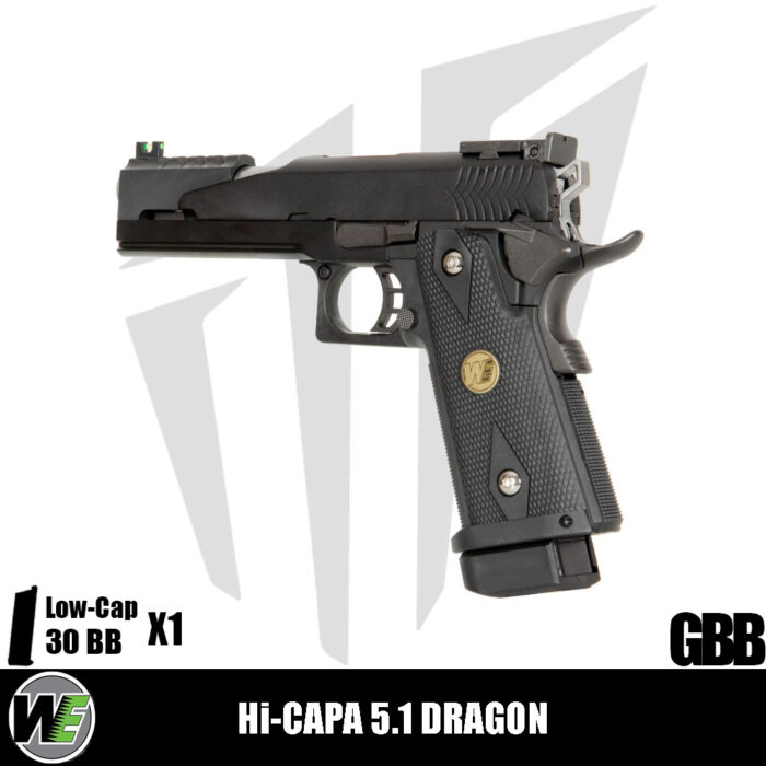 WE Hi-Capa 5.1 Dragon Maple Leaf Airsoft Tabanca – Siyah