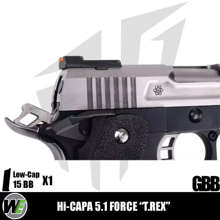 WE Hi-Capa 5.1 Force “T.REX” Airsoft Tabanca – Gümüş