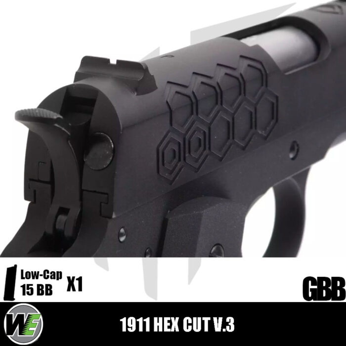 WE 1911 Hex Cut V.3 Airsoft Tabanca – Siyah