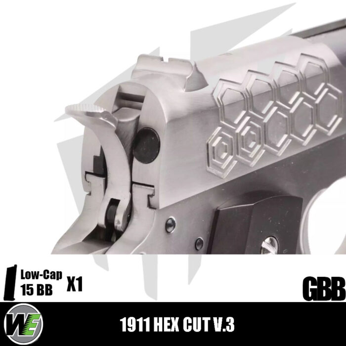 WE 1911 Hex Cut V.3 Airsoft Tabanca – Gümüş