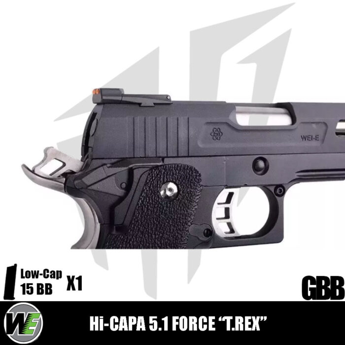 WE Hi-Capa 5.1 Force “T.REX” Airsoft Tabanca – Siyah