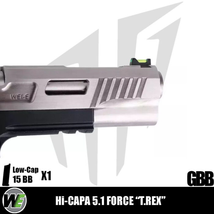 WE Hi-Capa 5.1 Force “T.REX” Airsoft Tabanca – Gümüş