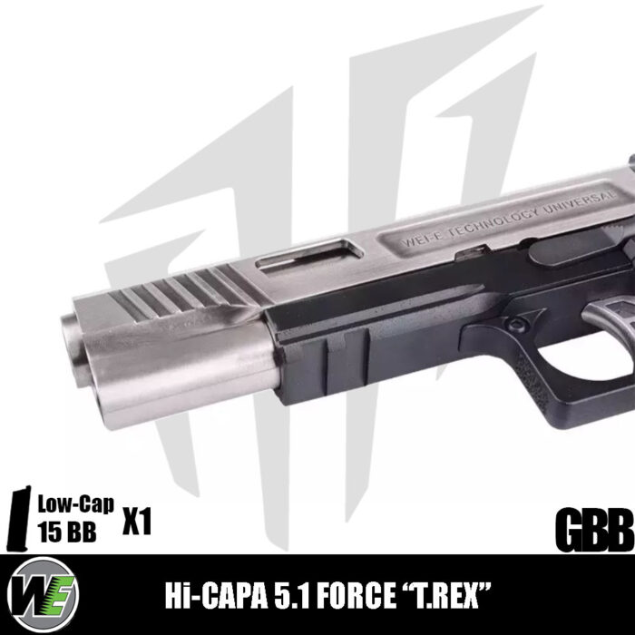 WE Hi-Capa 5.1 Force “T.REX” Airsoft Tabanca – Gümüş