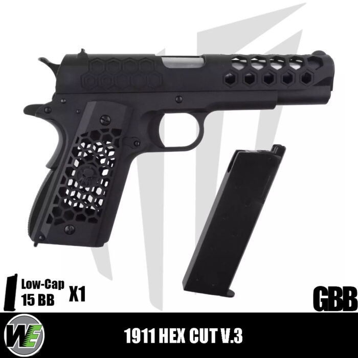 WE 1911 Hex Cut V.3 Airsoft Tabanca – Siyah