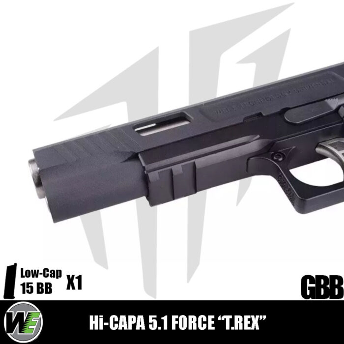 WE Hi-Capa 5.1 Force “T.REX” Airsoft Tabanca – Siyah