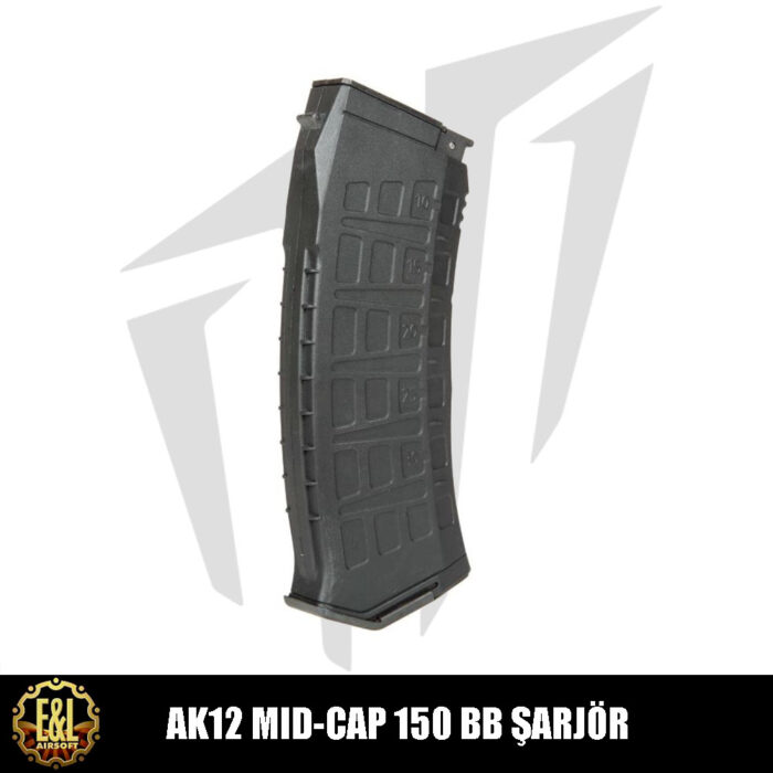 E&L AK12 Mid-Cap 150BB’lik Airsoft Şarjörü – Siyah