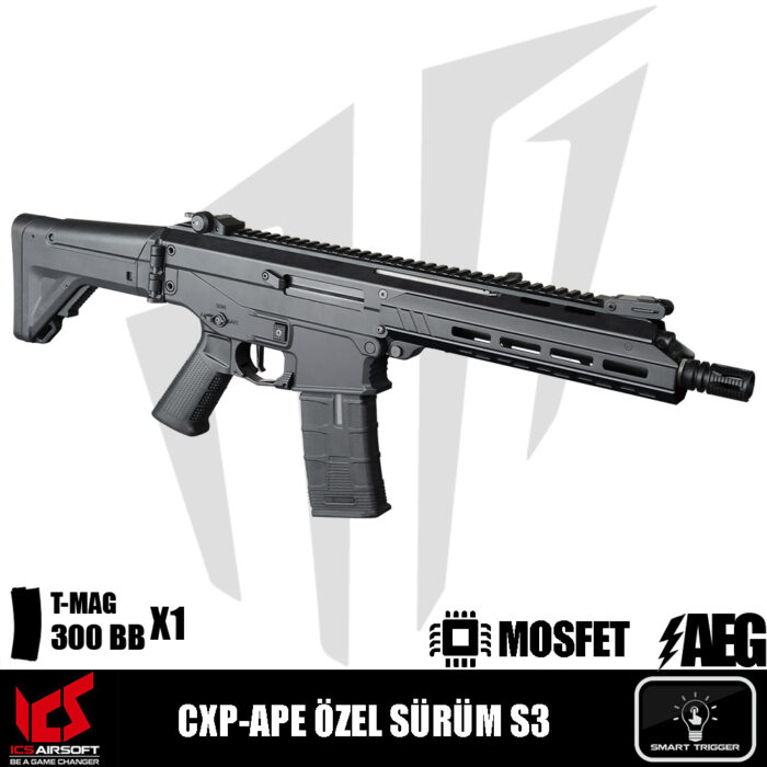 ICS Airsoft CXP-APE Özel Sürüm S3 Airsoft Tüfeği – Siyah