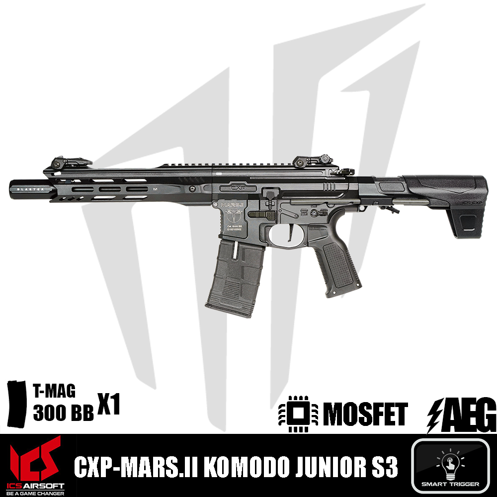 ICS Airsoft CXP-MARS.II Komodo Junior S3 Airsoft Tüfeği – Siyah