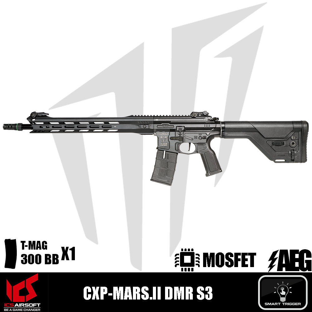 ICS Airsoft CXP-MARS.II DMR S3 Airsoft Tüfeği – Siyah