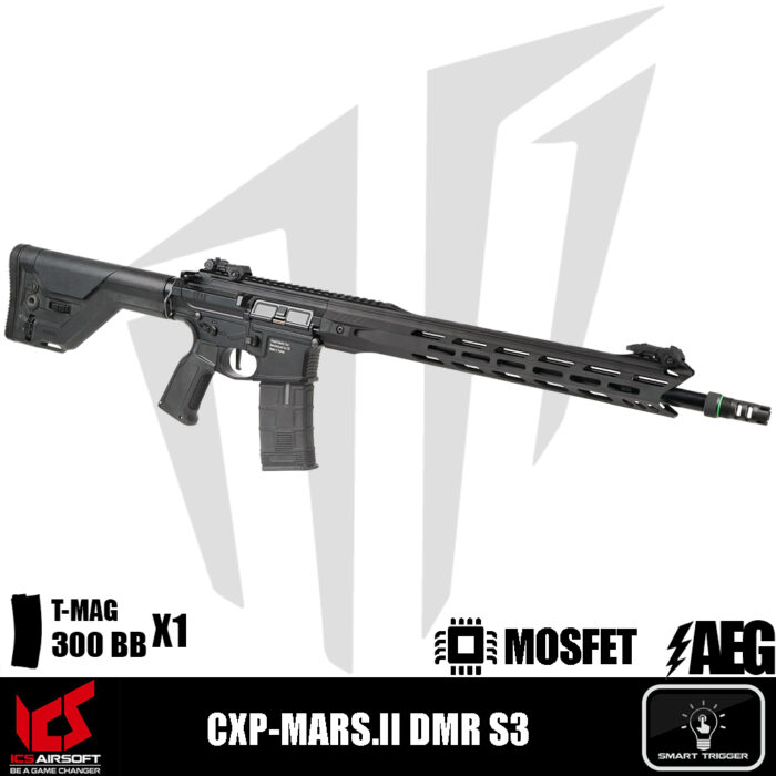 ICS Airsoft CXP-MARS.II DMR S3 Airsoft Tüfeği – Siyah