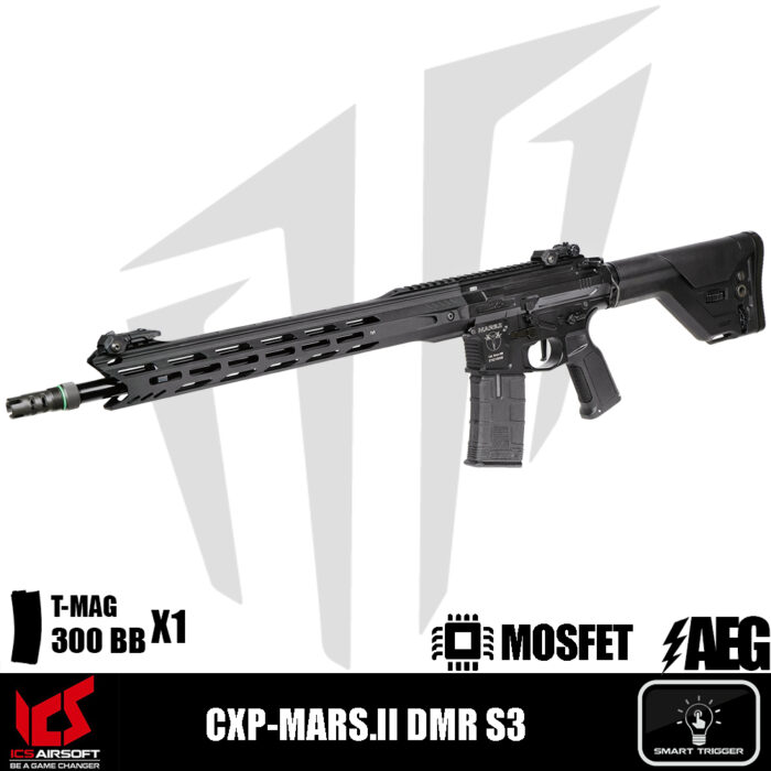 ICS Airsoft CXP-MARS.II DMR S3 Airsoft Tüfeği – Siyah