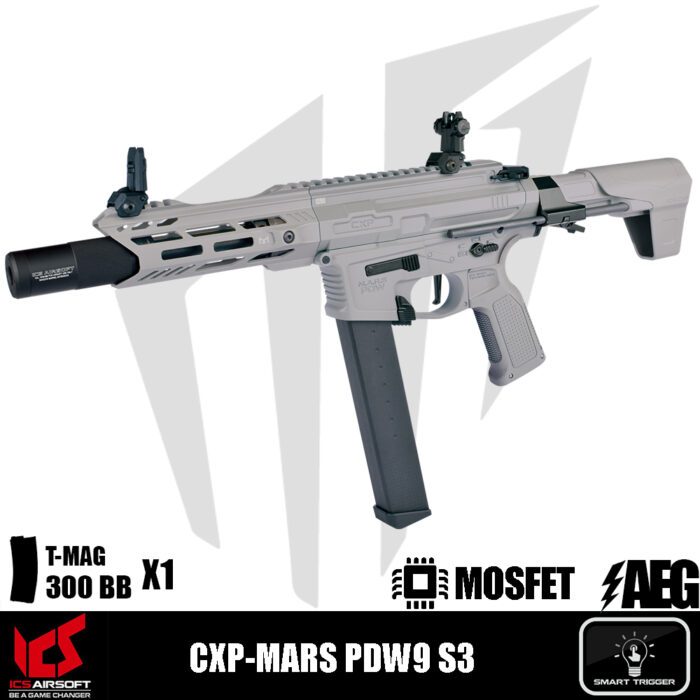 ICS Airsoft CXP-MARS PDW9 S3 Airsoft Tüfeği – Kent Gri