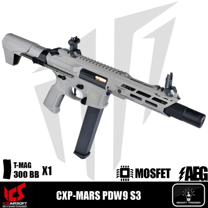 ICS Airsoft CXP-MARS PDW9 S3 Airsoft Tüfeği – Kent Gri