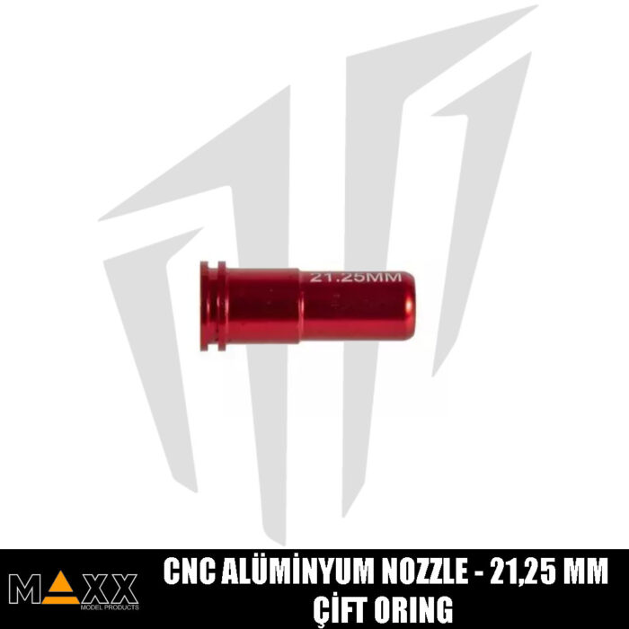 MAXX Çift O'Ring CNC Alüminyum Nozzle - 21,25 mm