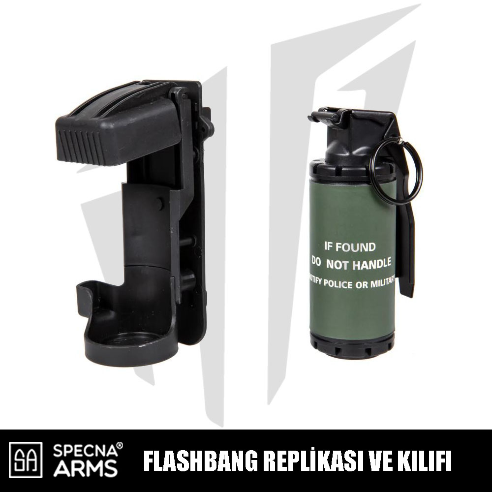 Specna Arms Flashbang Replikası Ve Kılıfı – Siyah