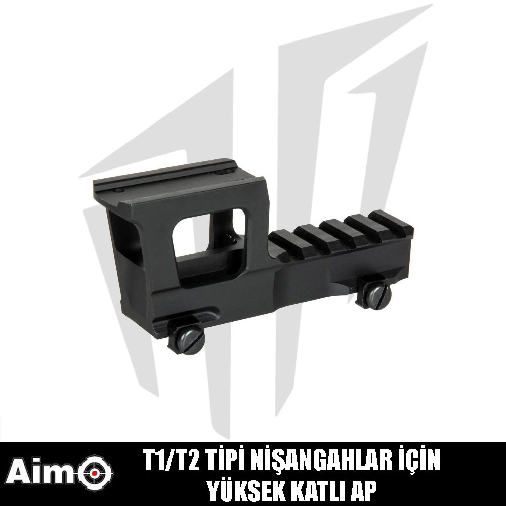 Aim T1/T2 Tipi Nişangahlar İçin Yüksek Katlı AP Pikatini Ray - Siyah
