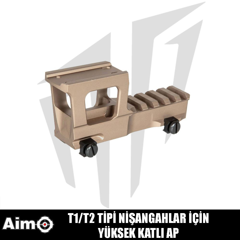 Aim T1/T2 Tipi Nişangahlar İçin Yüksek Katlı AP Pikatini Ray – Tan