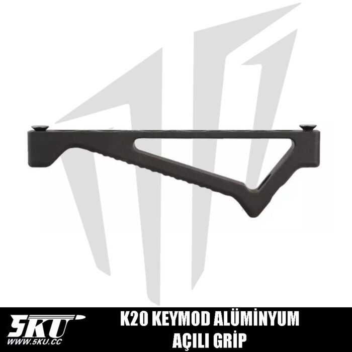5KU K20 KeyMod Alüminyum Açılı Grip – Siyah