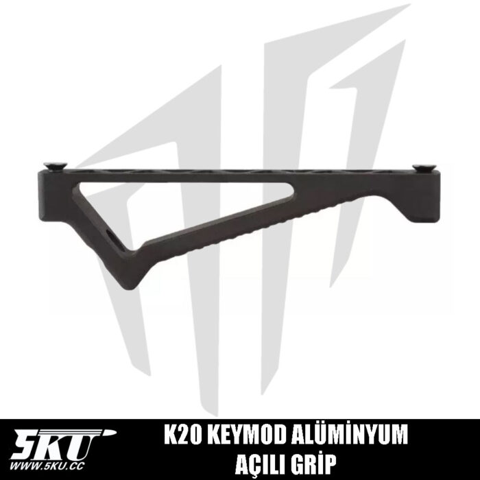 5KU K20 KeyMod Alüminyum Açılı Grip – Siyah