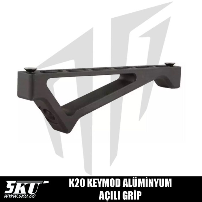 5KU K20 KeyMod Alüminyum Açılı Grip – Siyah