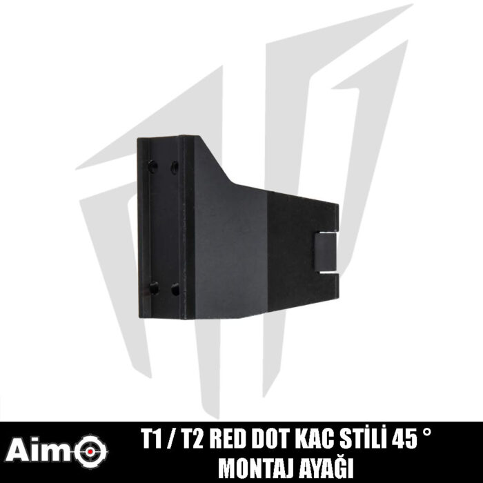 Aim T1 / T2 Red Dot KAC Stili 45 ° Montaj Ayağı - Siyah