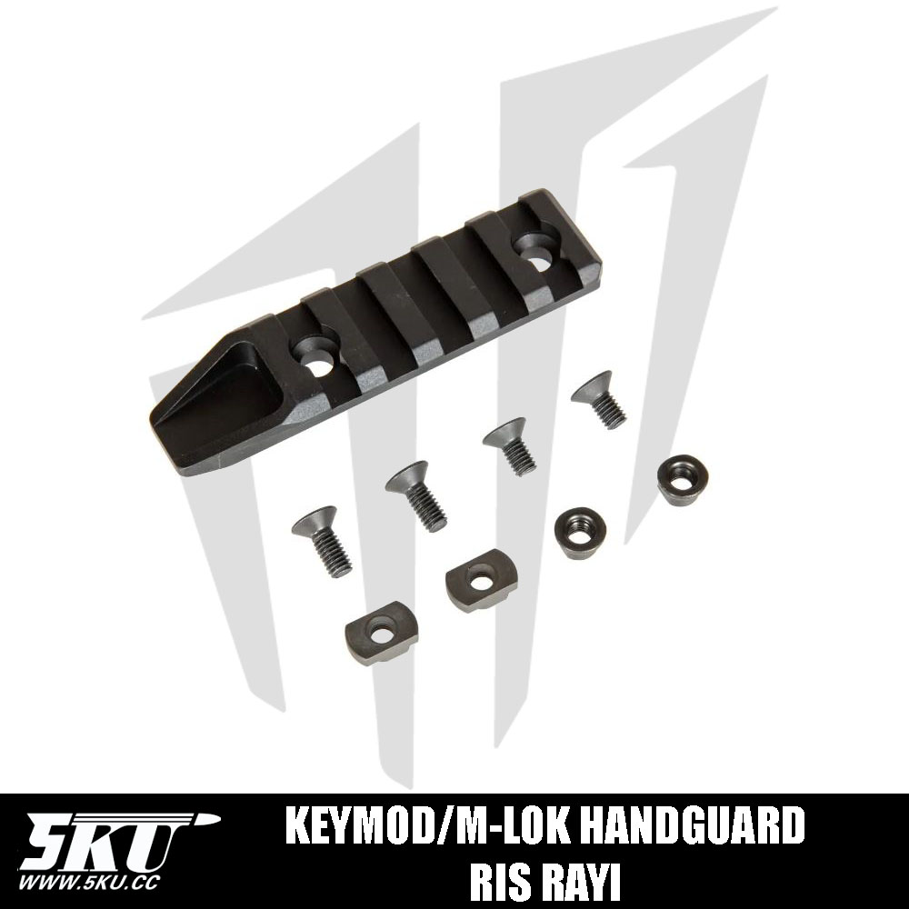 5KU KEYMOD/M-LOK Handguard RIS Rayı – Siyah