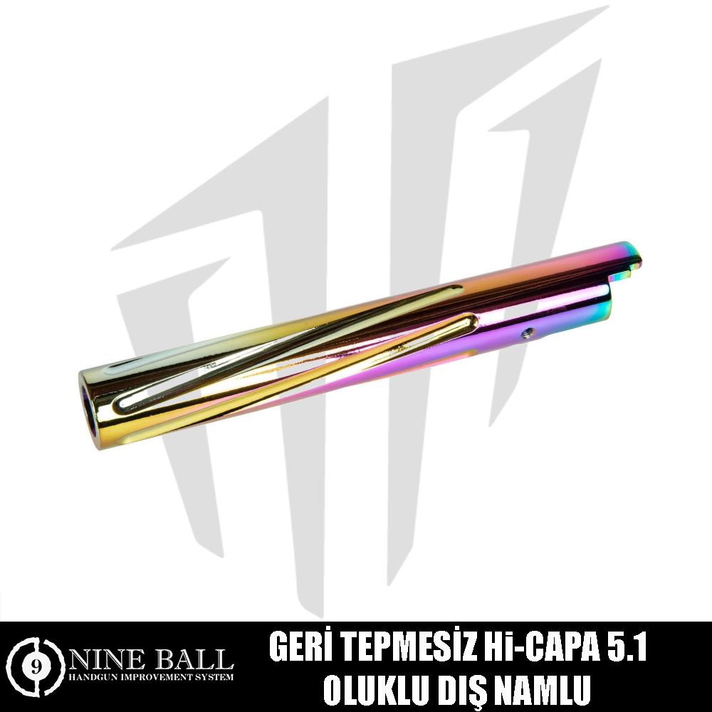 Nine Ball Geri tepmesiz Hi-CAPA 5.1 Oluklu Dış Namlu - Gökkuşağı