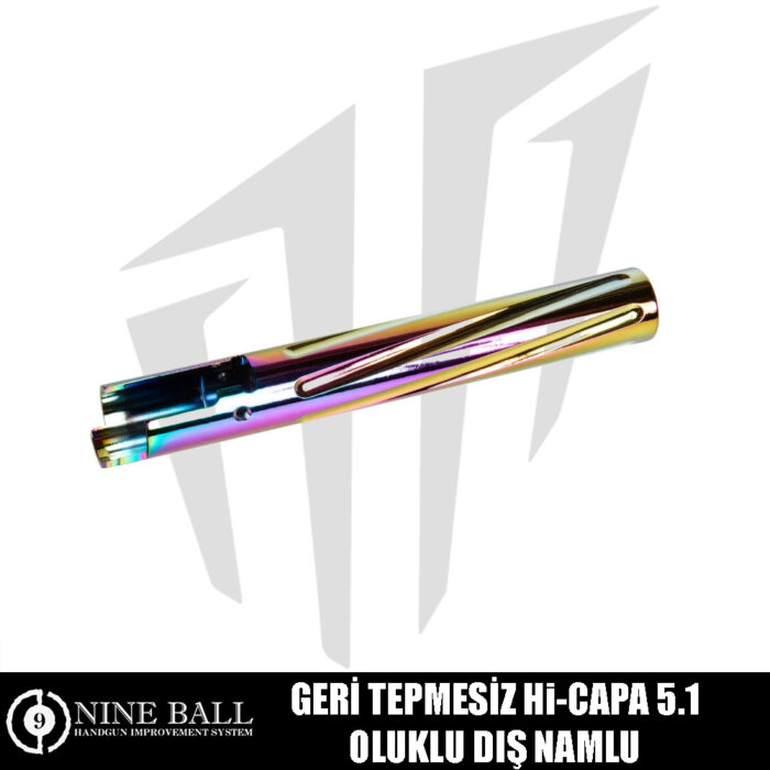 Nine Ball Geri tepmesiz Hi-CAPA 5.1 Oluklu Dış Namlu - Gökkuşağı