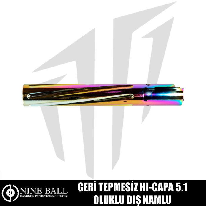 Nine Ball Geri tepmesiz Hi-CAPA 5.1 Oluklu Dış Namlu - Gökkuşağı