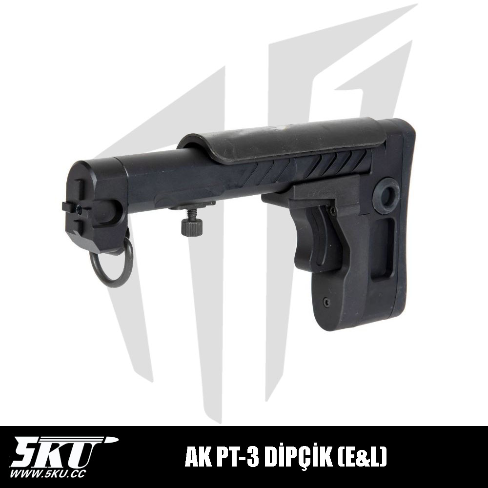 5KU Ak Airsoft Tüfekleri İçin PT-3 Dipçik (E&L) – Siyah