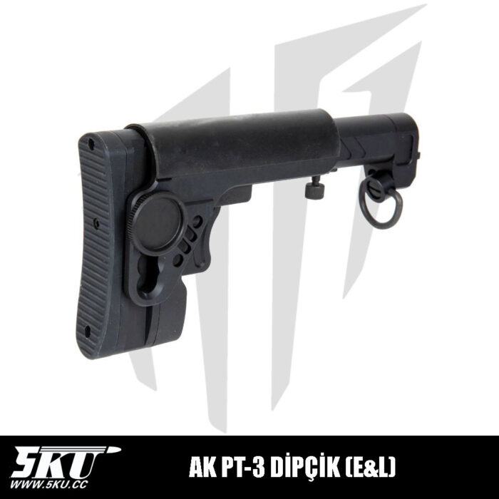 5KU Ak Airsoft Tüfekleri İçin PT-3 Dipçik (E&L) – Siyah