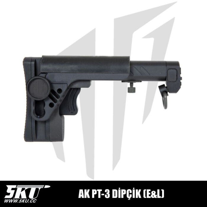 5KU Ak Airsoft Tüfekleri İçin PT-3 Dipçik (E&L) – Siyah