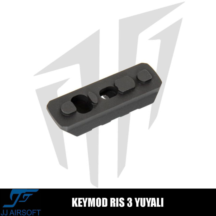 JJ Airsoft KeyMod Ray İçin RIS 3 Yuvalı - Siyah