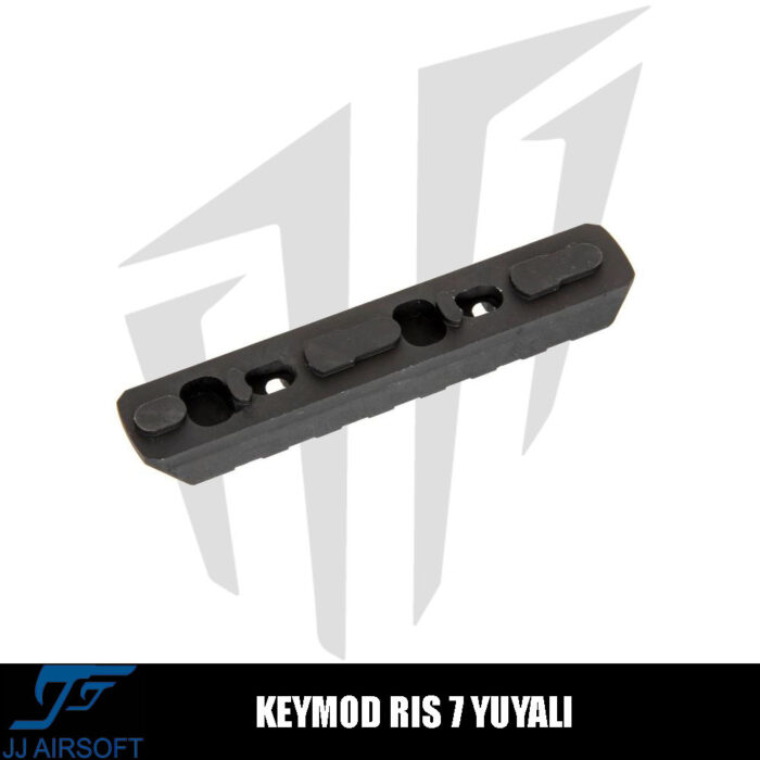 JJ Airsoft KeyMod Ray İçin RIS 7 Yuvalı – Siyah