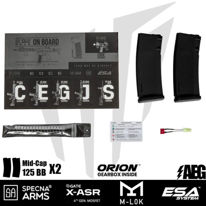 Specna Arms RRA & SI SA-E17-L EDGE™ Airsoft Tüfeği – Chaos Grisi