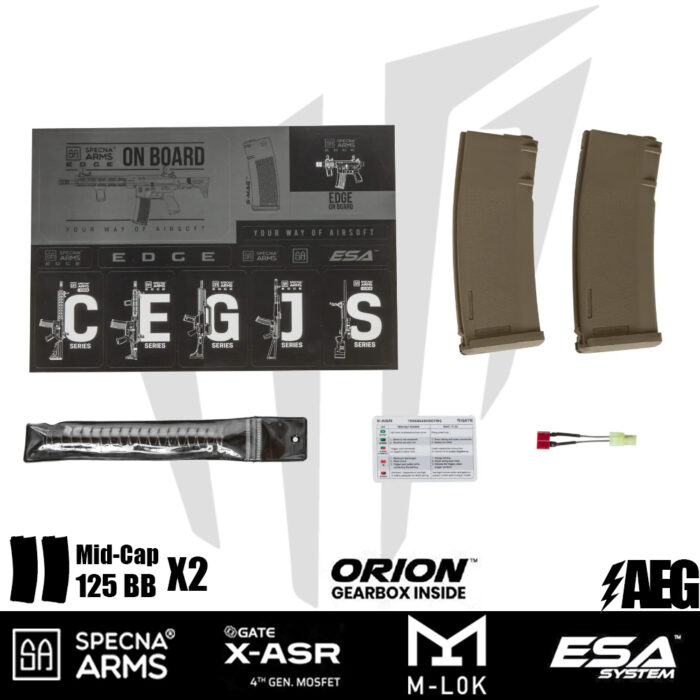 Specna Arms RRA & SI SA-E17-L EDGE™ Airsoft Tüfeği – Yarım Tan