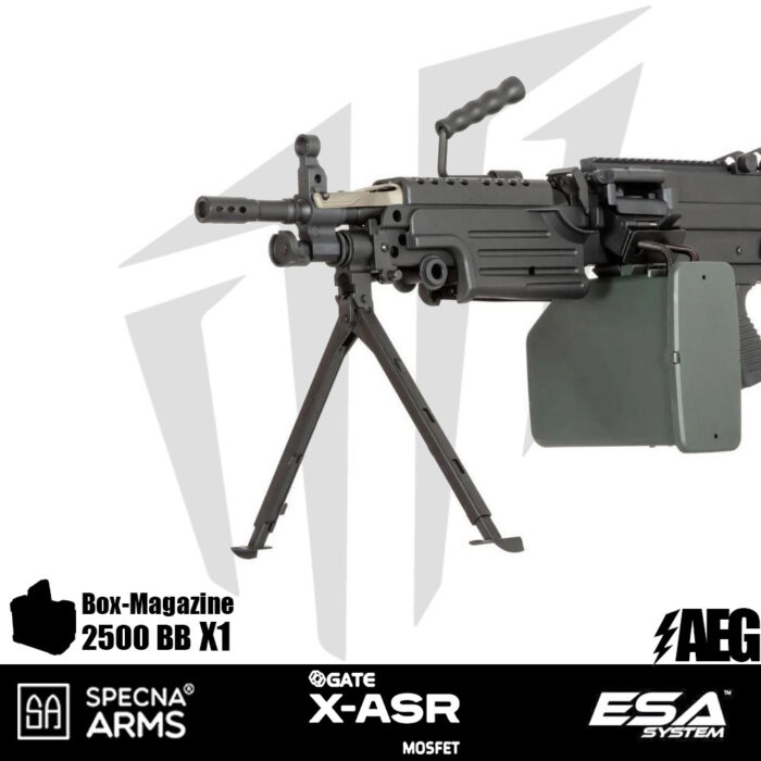 Specna Arms SA-249 PARA CORE™ LMG Airsoft Tüfeği – GATE X-ASR MOSFET – Siyah