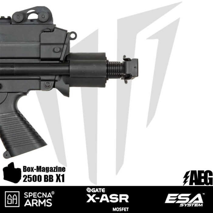 Specna Arms SA-249 PARA CORE™ LMG Airsoft Tüfeği – GATE X-ASR MOSFET – Siyah