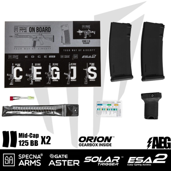 Specna Arms SA-E12-LH EDGE 2.0™ Airsoft Tüfeği – Chaos Gri