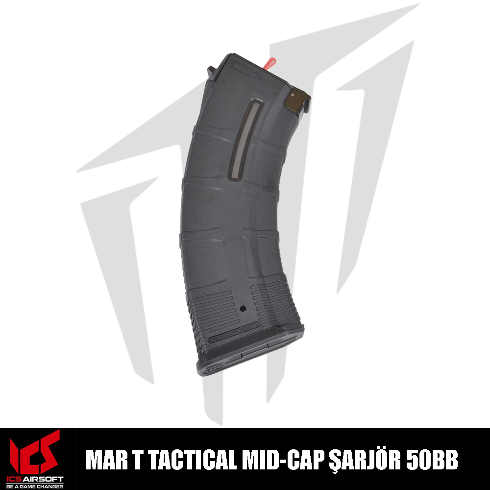 ICS MAR T Tactical MID-CAP Airsoft Şarjör 50BB’Lik – Siyah