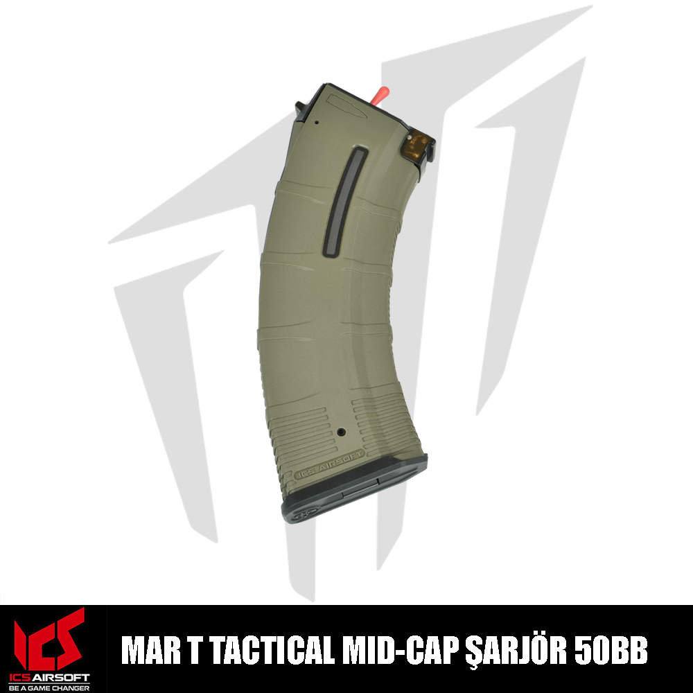 ICS MAR T Tactical MID-CAP Airsoft Şarjör 50BB’Lik – Yeşil