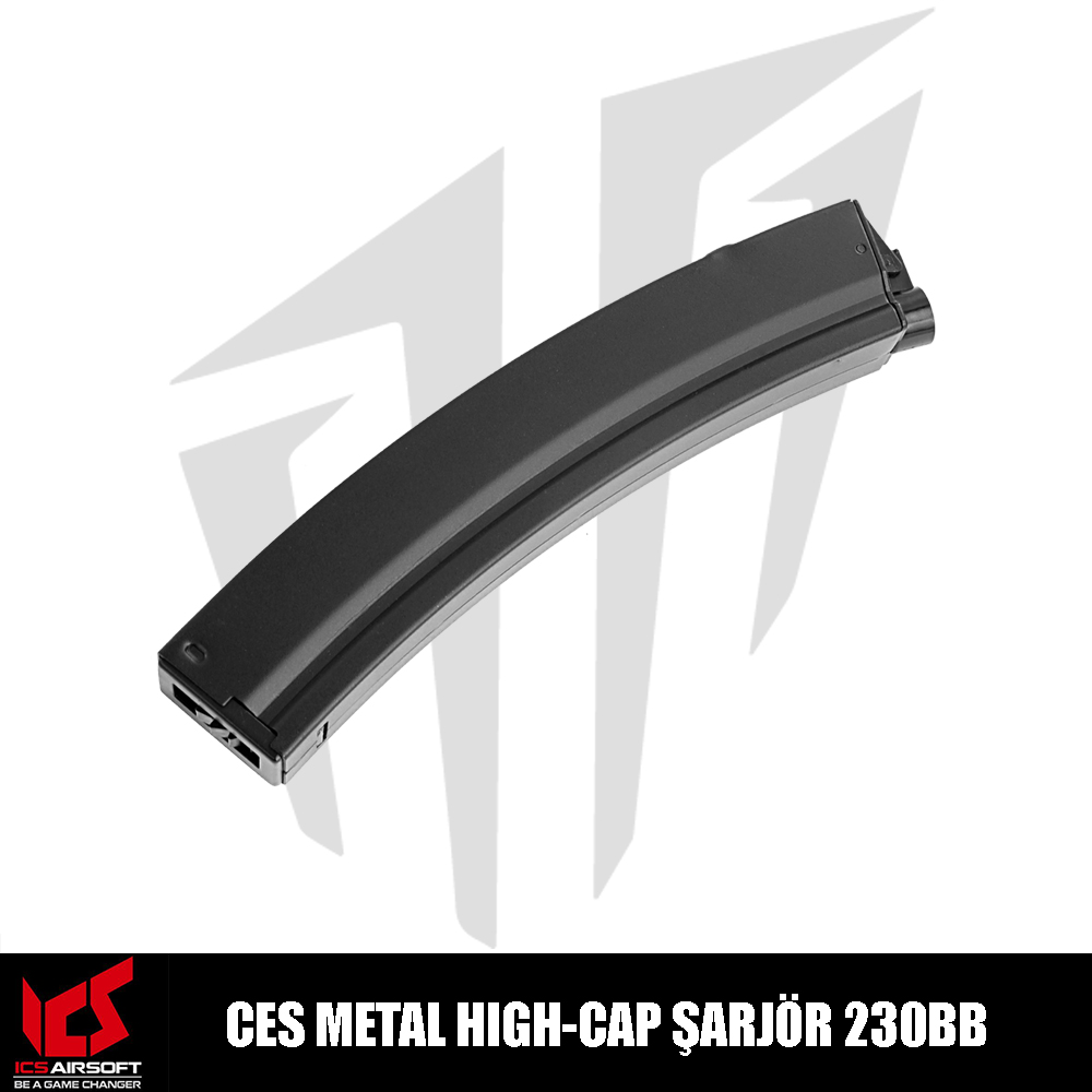 ICS CES Metal HIGH-CAP Airsoft Şarjör 230BB’Lik – Siyah