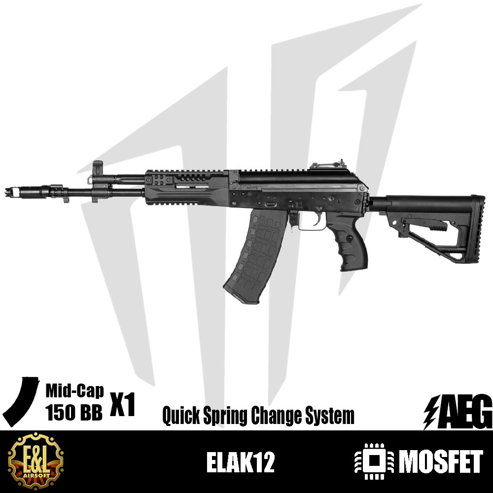 E&L ELAK12 Airsoft Tüfeği – Siyah – (DEFOLU)