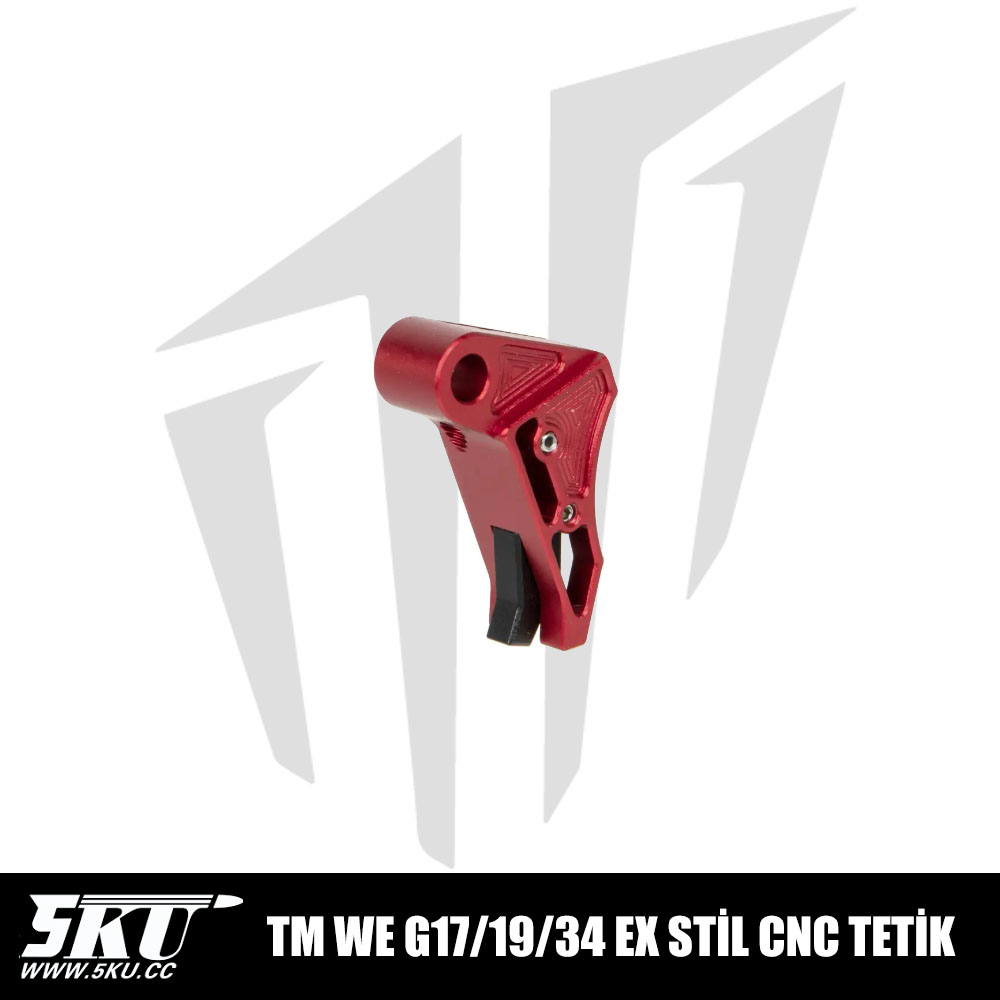 5KU TM WE G17/19/34 Airsoft Tabancaları İçin EX Stil CNC Tetik - Kırmızı