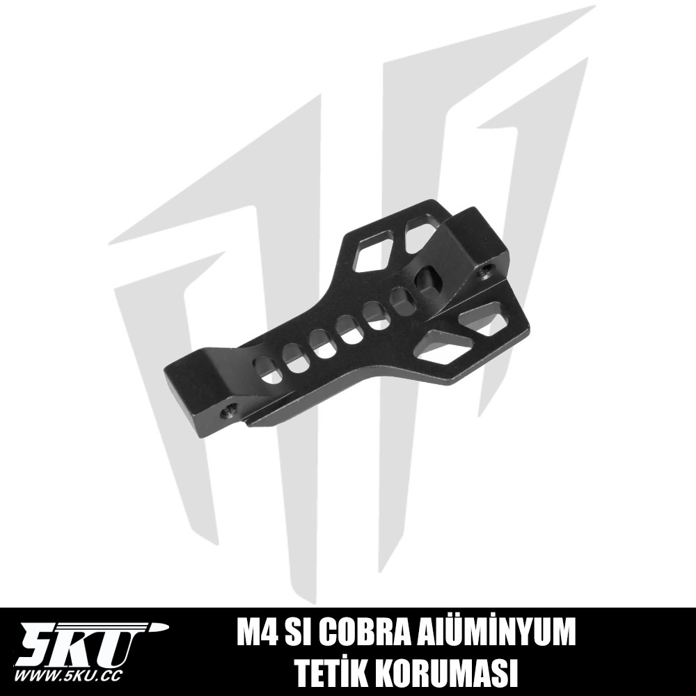 5KU M4 Airsoft Tüfekleri İçin SI Cobra Alüminyum Tetik Koruması - Siyah