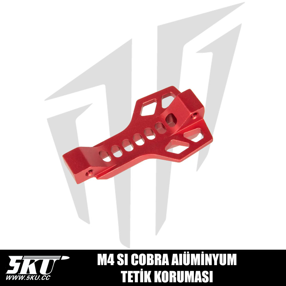 5KU M4 Airsoft Tüfekleri İçin SI Cobra Alüminyum Tetik Koruması - Kırmızı