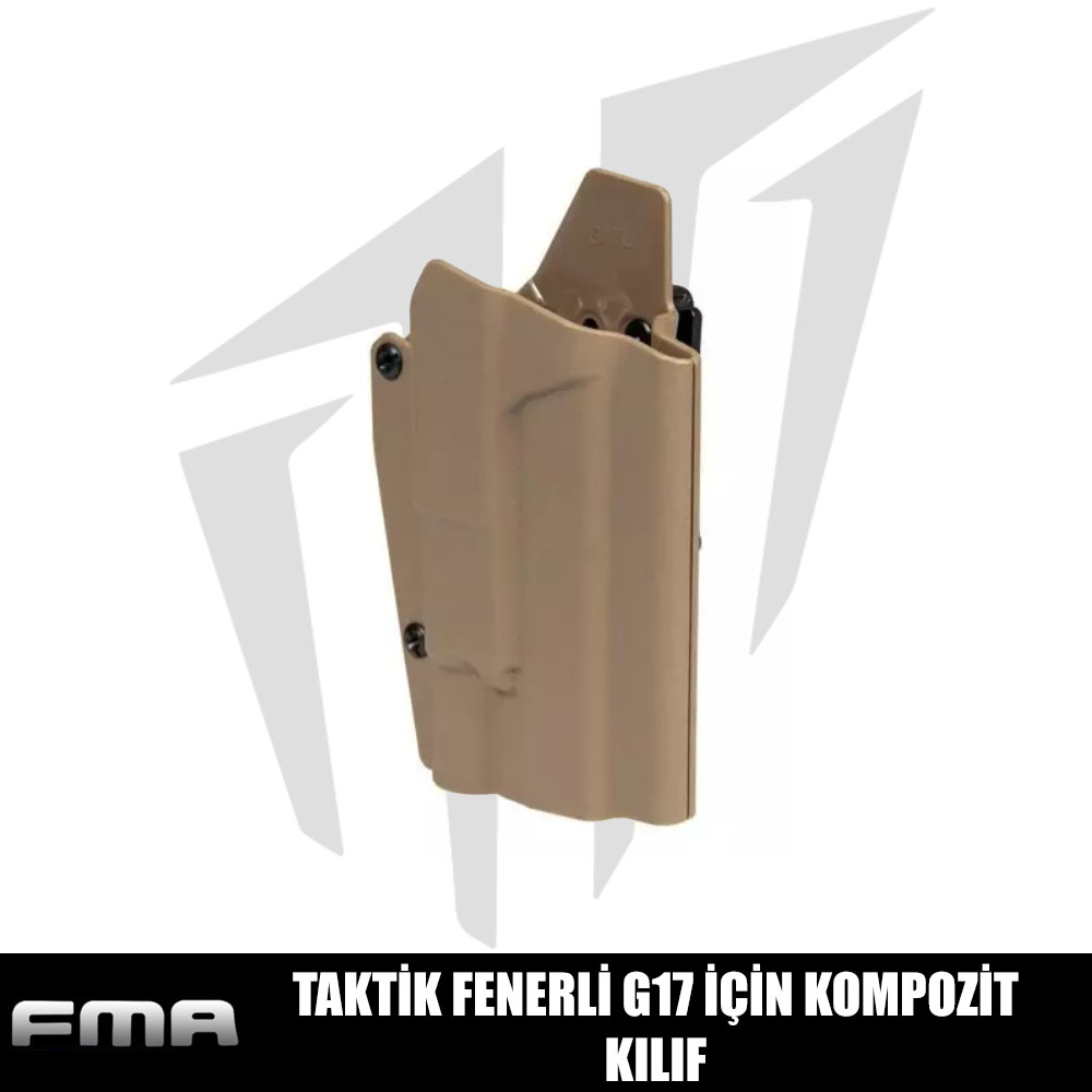 FMA Taktik Fenerli G17 Airsoft Tabancalar İçin Kompozit Kılıf – Tan