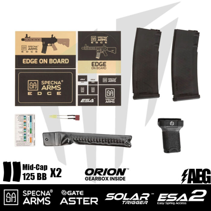 Specna Arms SA-E12 EDGE 2.0™GATE ASTER Airsoft Tüfeği – Siyah