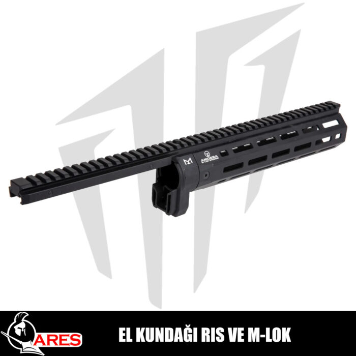 ARES Amoeba Striker Serisi Airsoft Tüfekleri İçin El Kundağı RIS Ve M-LOK - Siyah